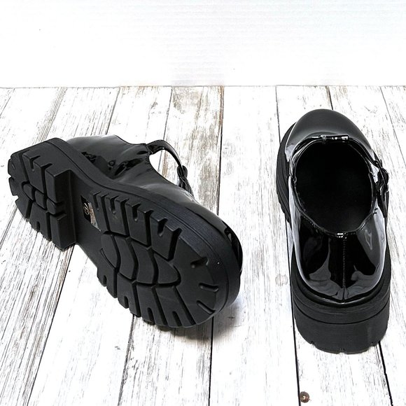 Black Patent Leather Women's Loafers - Picture 4 of 4